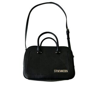 STEVE MADDEN Handle & Adjustable Crossbody Black Purse